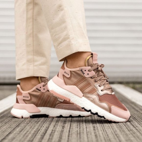 NWT NITE JOGGER SHOES ROSE GOLD METALLIC 5 - Picture 2 of 2